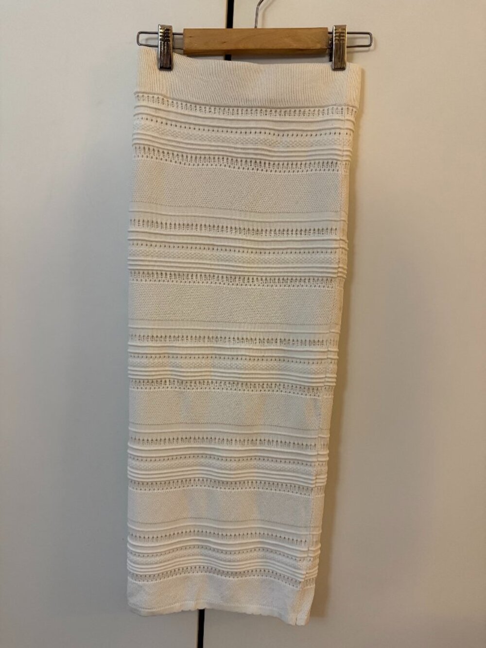 Torn B Ronny Kobo knit white bodycon skirt - size XS